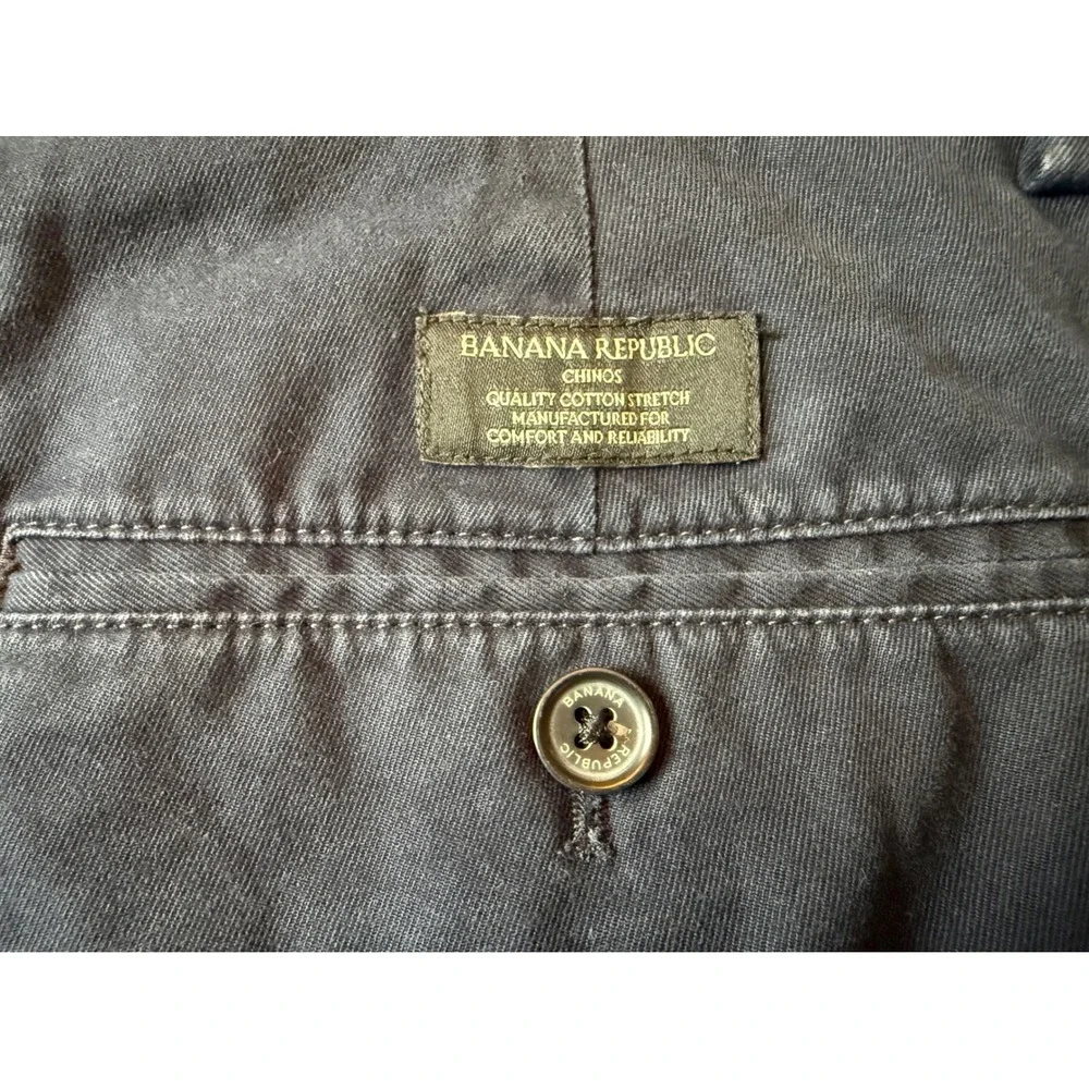 Banana Republic Mens Fulton Stretch Chino Pants Size 32X34 Navy Office Workwear